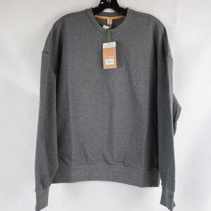 Marsh Wear Fireside Fleece Womens Long-Sleeve Crew Shirt Top in Dark Gray